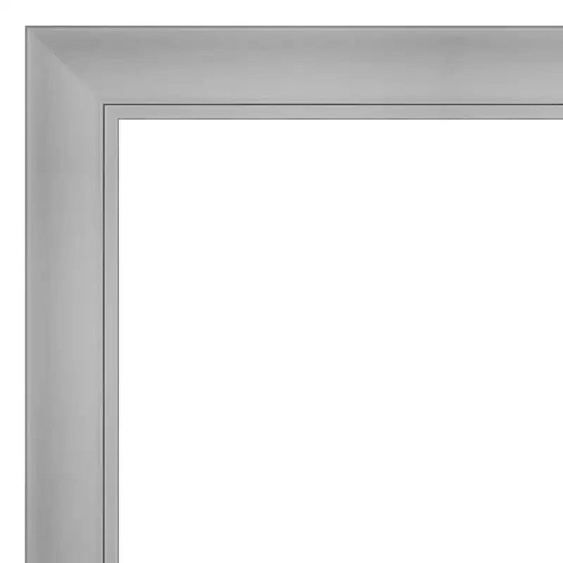 Polished Nickel Frame Wall Mirror - 40 x 28 Inch