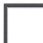 36 in. W x 24 in. H Rectangle Framed Black Silver Thin Bathroom Vanity Mirror