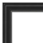 24" x 30" Nicht facettierter Ridge Schwarzer Wandspiegel