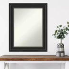 24" x 30" Nicht facettierter Ridge Schwarzer Wandspiegel