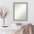 Miroir mural en nickel brossé non biseauté 22" x 28" - Rectangle moderne, comprend la quincaillerie de montage