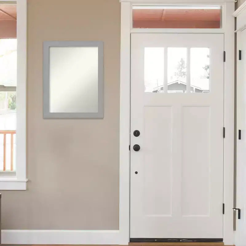 Miroir mural en nickel brossé non biseauté 22" x 28" - Rectangle moderne, comprend la quincaillerie de montage