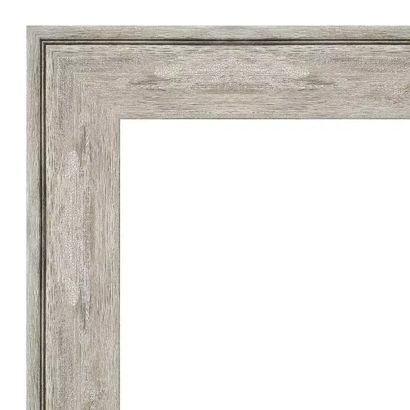 31" x 31" Square Non-Beveled Wall Mirror with Crackled Metallic Frame