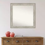 31" x 31" quadratischer, nicht facettierter Wandschirm mit rissigem Metallrahmen