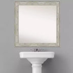 31" x 31" quadratischer, nicht facettierter Wandschirm mit rissigem Metallrahmen