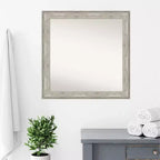 31" x 31" quadratischer, nicht facettierter Wandschirm mit rissigem Metallrahmen