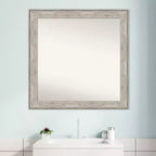 31" x 31" quadratischer, nicht facettierter Wandschirm mit rissigem Metallrahmen
