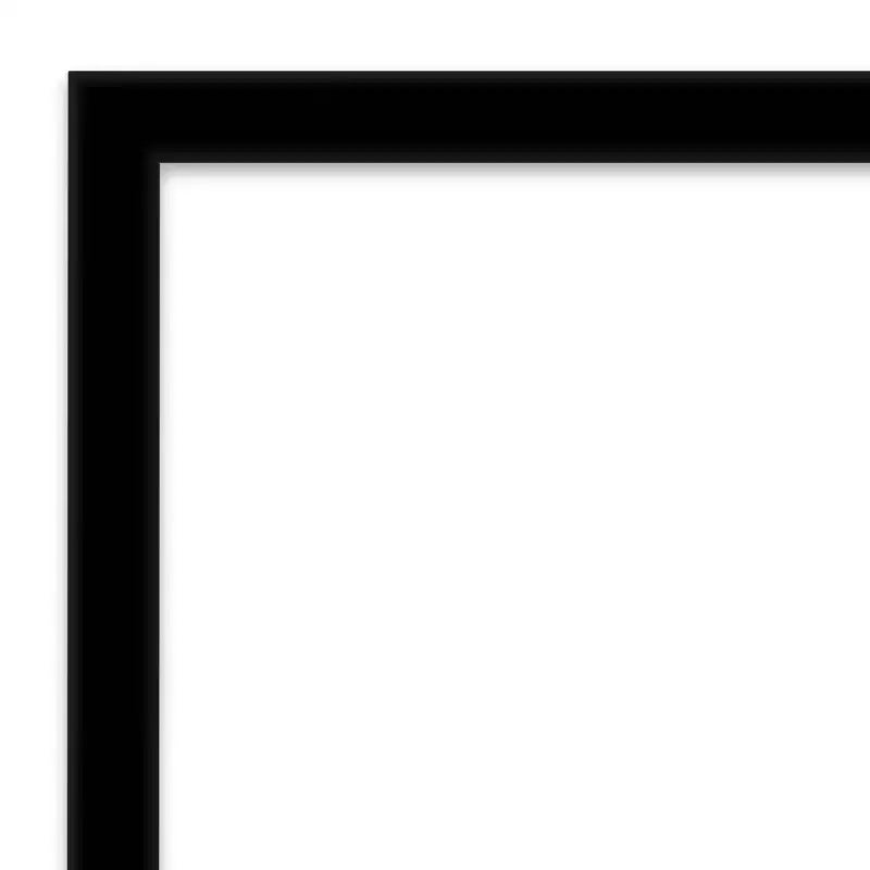 30" x 24" Non-Beveled Rectangle Framed Bathroom Wall Mirror, Jet Black