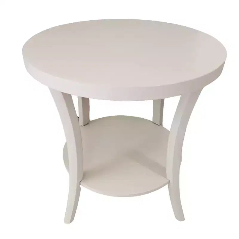 Round End Table with Display Shelf