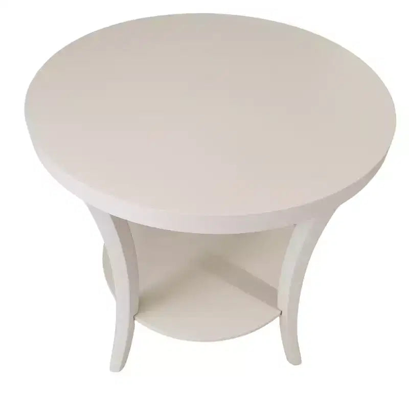 Round End Table with Display Shelf