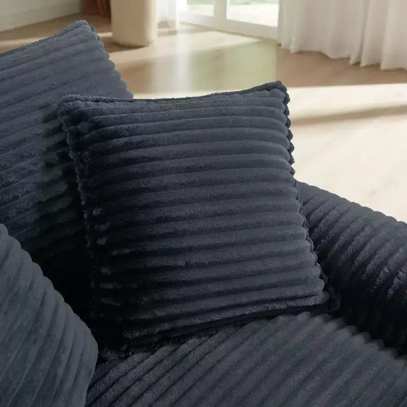 Übergroßer Chaiselongue-Sessel mit Ottomane und Kissen