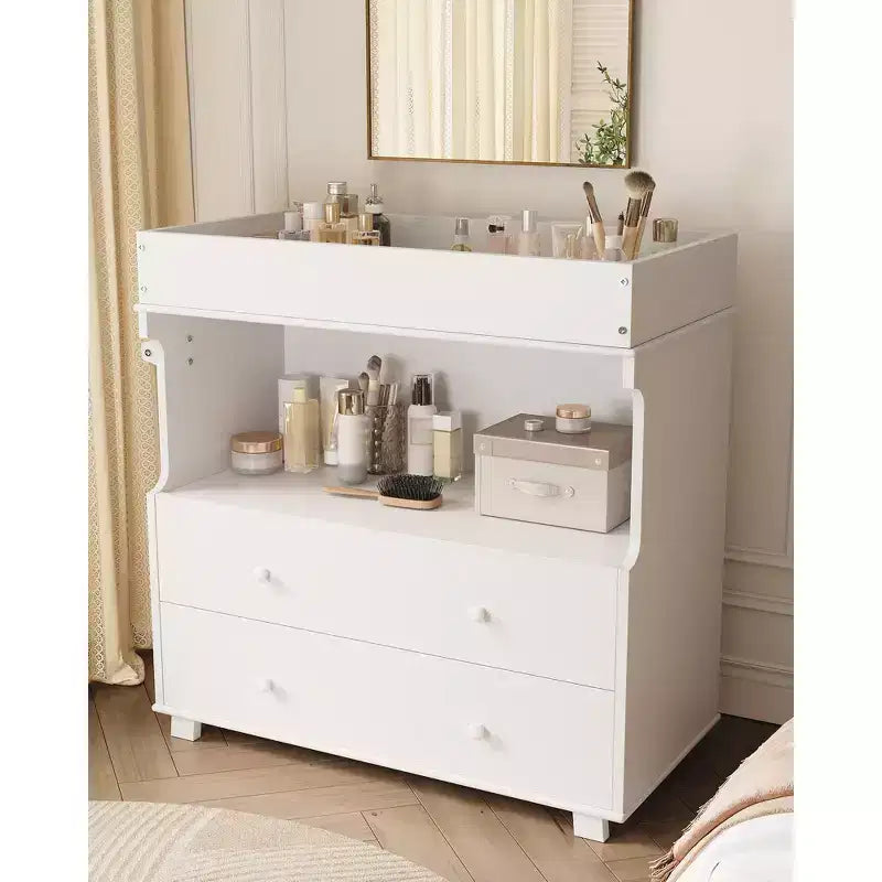 Wooden Baby Changing Table with 2 Drawers