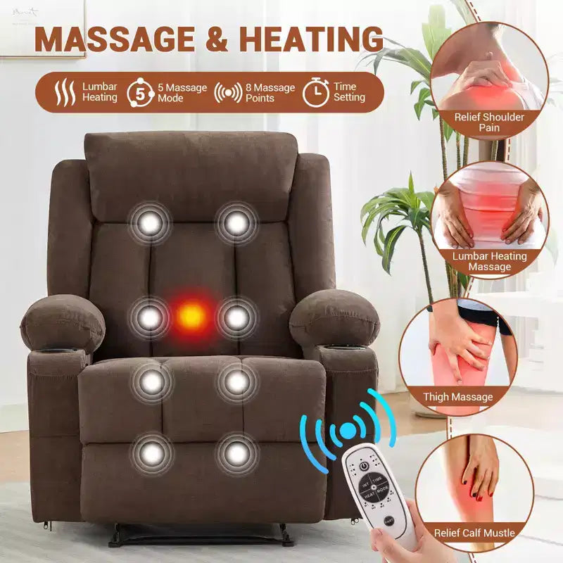 Manueller Relaxsessel mit Schaukelbewegung, Massage und Wärme