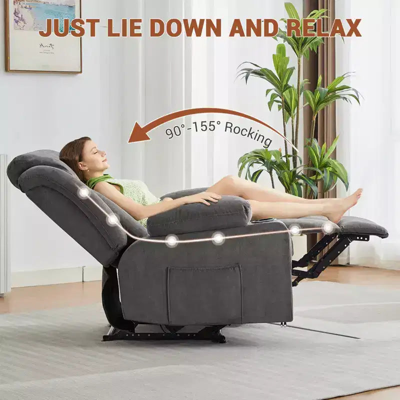 Manueller Relaxsessel mit Schaukelbewegung, Massage und Wärme
