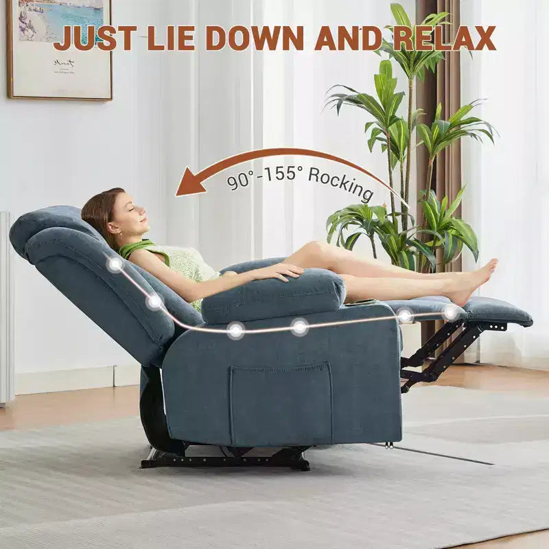 Manueller Relaxsessel mit Schaukelbewegung, Massage und Wärme