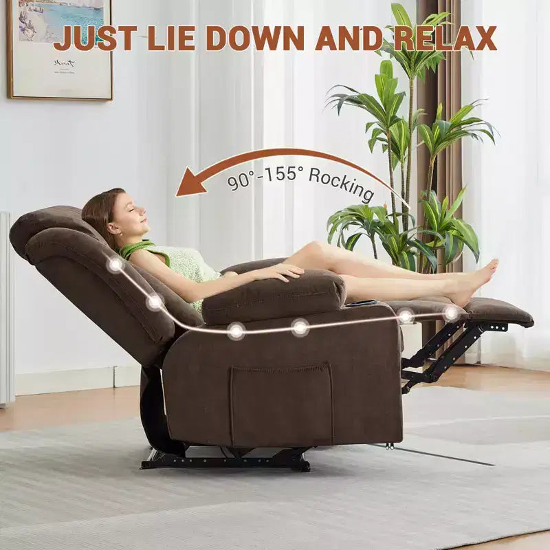 Manueller Relaxsessel mit Schaukelbewegung, Massage und Wärme