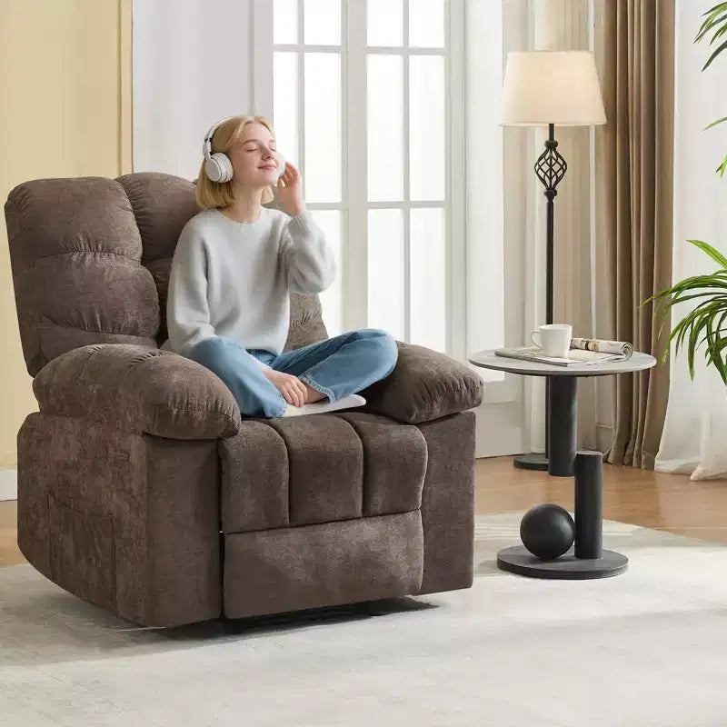 Schaukel-Relaxsessel mit Massage- und Heizfunktion, 2 Seitentaschen