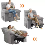 Schaukel-Relaxsessel mit Massage- und Heizfunktion, 2 Seitentaschen