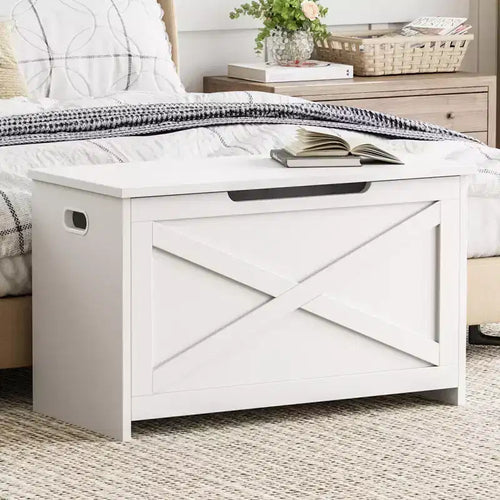 30-Inch Flip-Top Storage Chest with Safety Hinges