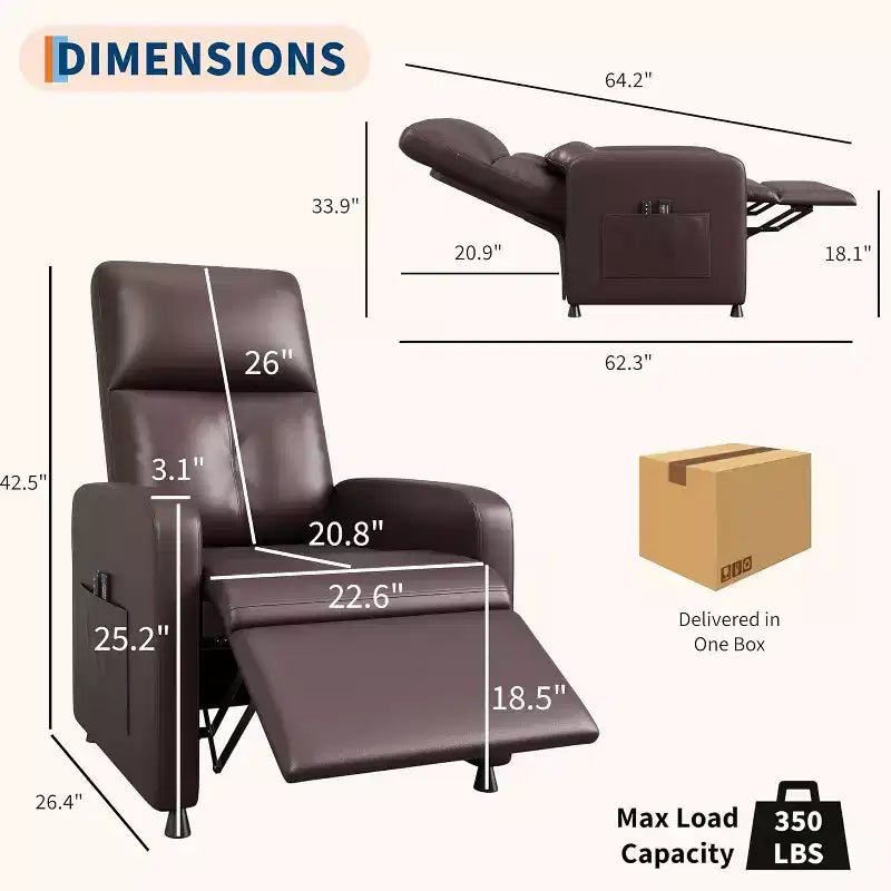 Elektrischer Relaxsessel mit Massage- und Heizfunktion
