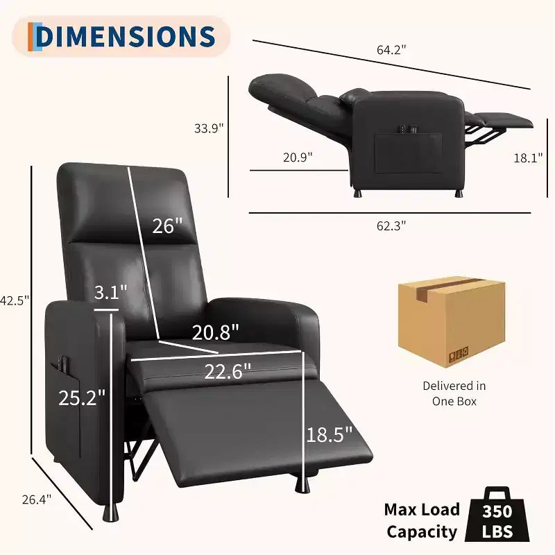 Elektrischer Relaxsessel mit Massage- und Heizfunktion