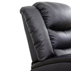Elektrischer Relaxsessel mit verstellbarer Rückenlehne – Kunstleder, Schwarz