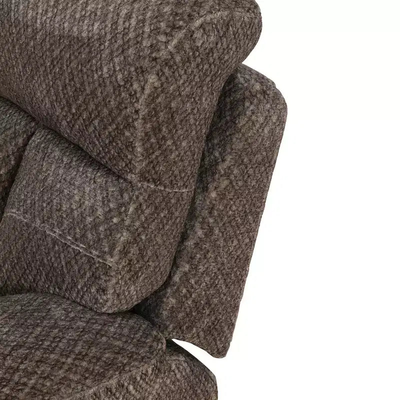 Manueller Relaxsessel, nicht pillender atmungsaktiver Stoffsessel mit verstellbarer Rückenlehne für Wohnzimmer, Braun