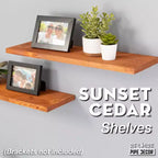 24 in. Regal aus recyceltem Holz für die Wand