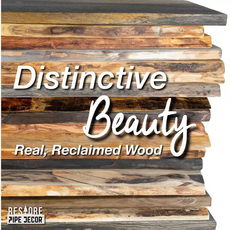 24 in. Regal aus recyceltem Holz für die Wand
