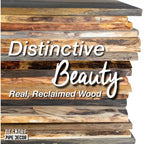 24 in. Regal aus recyceltem Holz für die Wand