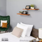 24 in. Regal aus recyceltem Holz für die Wand