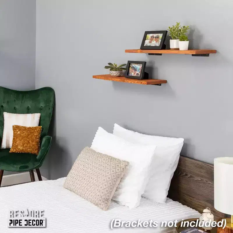24 in. Regal aus recyceltem Holz für die Wand