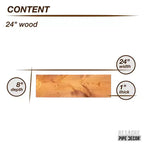 24 in. Regal aus recyceltem Holz für die Wand