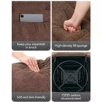 Schaukel-Relaxsessel, 360° drehbarer Schaukelstuhl, Einzelsessel, extra breiter manueller Relaxsessel, Chenille-Bezug