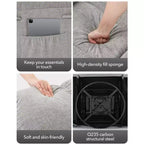 Schaukel-Relaxsessel, 360° drehbarer Schaukelstuhl, Einzelsessel, extra breiter manueller Relaxsessel, Chenille-Bezug