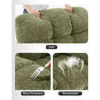 Schaukel-Relaxsessel, 360° drehbarer Schaukelstuhl, Einzelsessel, extra breiter manueller Relaxsessel, Chenille-Bezug