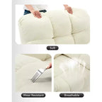 Schaukel-Relaxsessel, 360° drehbarer Schaukelstuhl, Einzelsessel, extra breiter manueller Relaxsessel, Chenille-Bezug