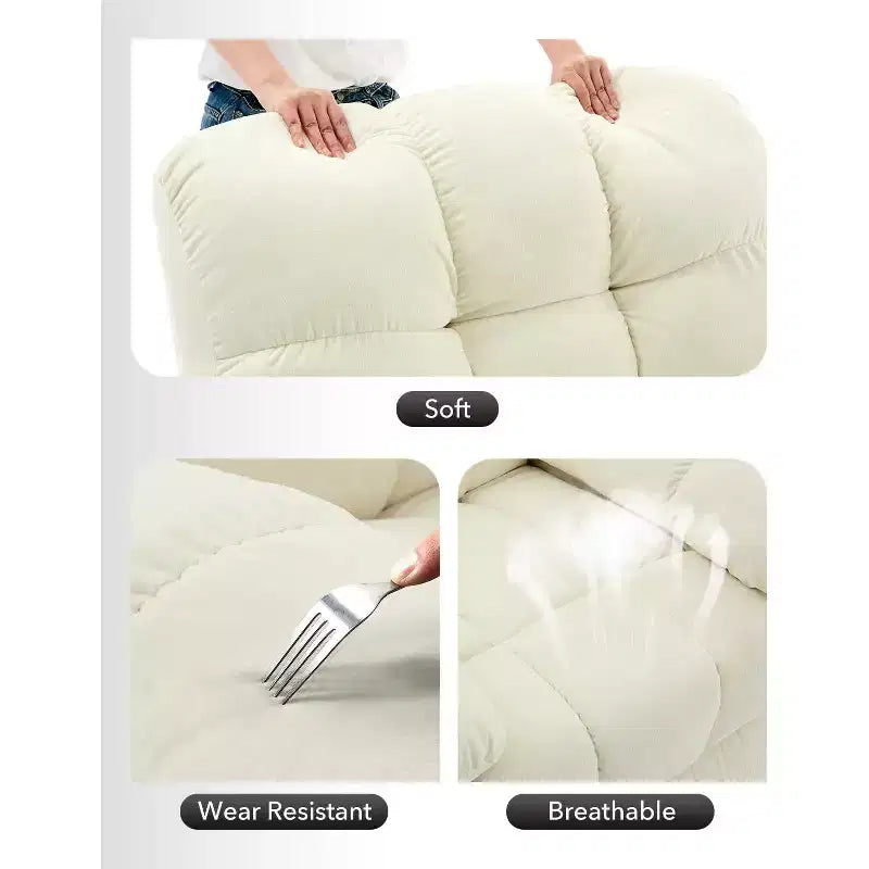 Schaukel-Relaxsessel, 360° drehbarer Schaukelstuhl, Einzelsessel, extra breiter manueller Relaxsessel, Chenille-Bezug