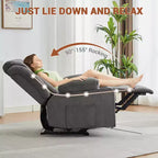 Massagerocker-Relaxsessel mit Seitentaschen und Getränkehalter