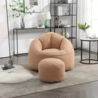 Sitzsack mit Schaumstofffüllung und Fußhocker
