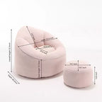 Sitzsack mit Schaumstofffüllung und Fußhocker