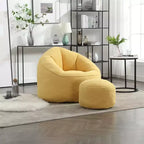 Sitzsack mit Schaumstofffüllung und Fußhocker