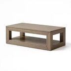 Rechteckiger Couchtisch mit unterem Regal, 48" x 24"