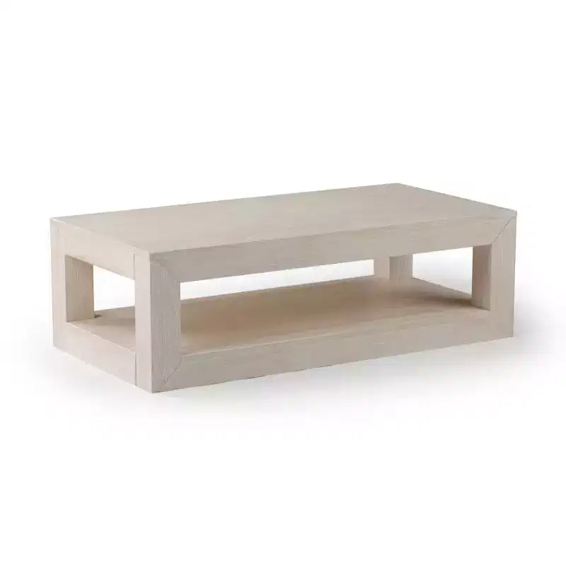 Rechteckiger Couchtisch mit unterem Regal, 48" x 24"