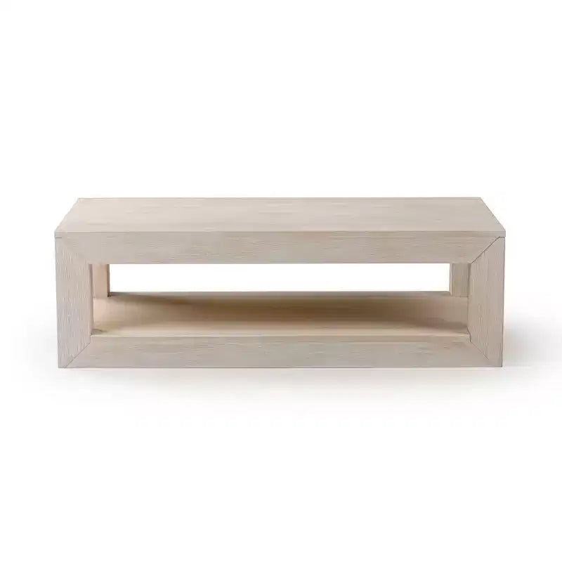 Rechteckiger Couchtisch mit unterem Regal, 48" x 24"