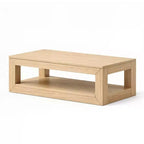 Rechteckiger Couchtisch mit unterem Regal, 48" x 24"