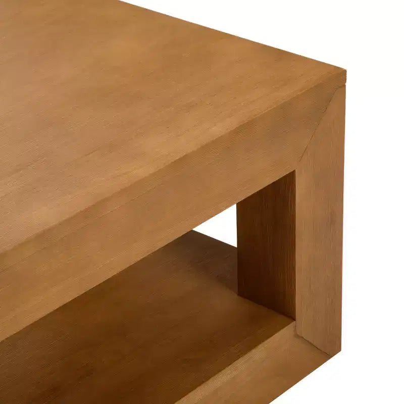 Rechteckiger Couchtisch mit unterem Regal, 48" x 24"