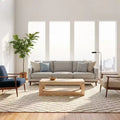Rechteckiger Couchtisch mit unterem Regal, 48" x 24"