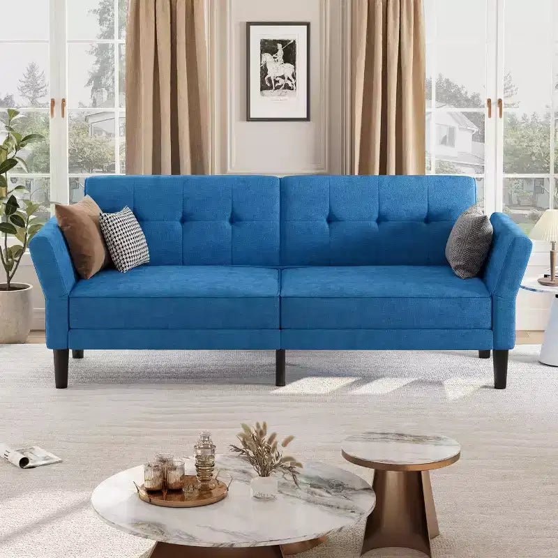 89" Verwandlungs-Futon-Schlafsofa mit verstellbarer Rückenlehne und Armlehnen