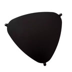 Dreieckiger zweistufiger Couchtisch aus Holz, 32x31x17, Schwarz